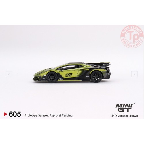 LAMBORGHINI AVENTADOR LB-SILHOUETTE GT EVO LIME 2023 1:64 MGT00605-L MINI GT
