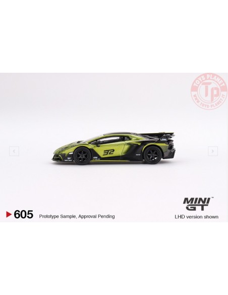 LAMBORGHINI AVENTADOR LB-SILHOUETTE GT EVO LIME 2023 1:64 MGT00605-L MINI GT