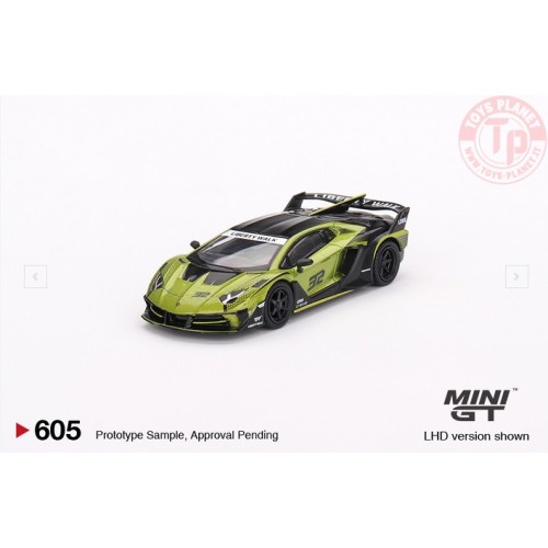 LAMBORGHINI AVENTADOR LB-SILHOUETTE GT EVO LIME 2023 1:64 MGT00605-L MINI GT
