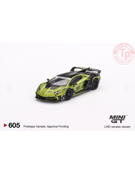 LAMBORGHINI AVENTADOR LB-SILHOUETTE GT EVO LIME 2023 1:64 MGT00605-L MINI GT