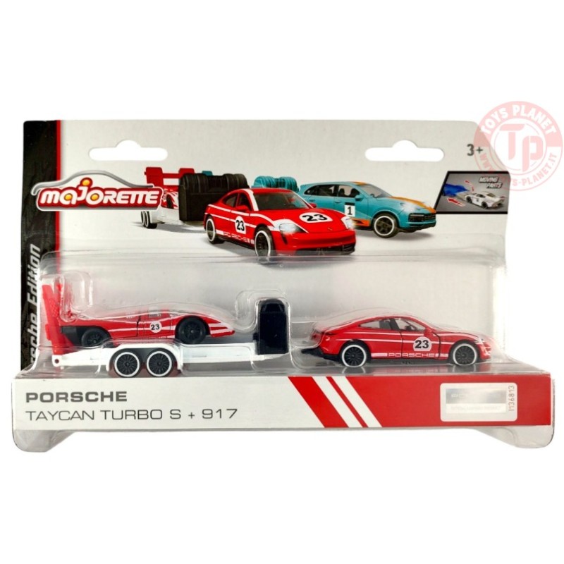 MAJORETTE 024918B PORSCHE TAYCAN TURBO S + 917-ROSSO 1/64
