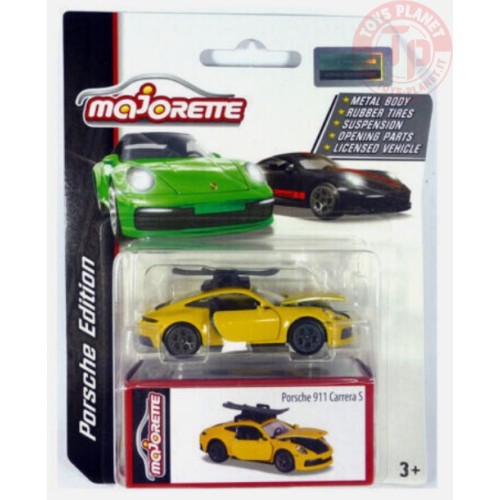PORSCHE 911 CARRERA S-GIALLO 1/64 MAJORETTE 0220002B MAJORETTE