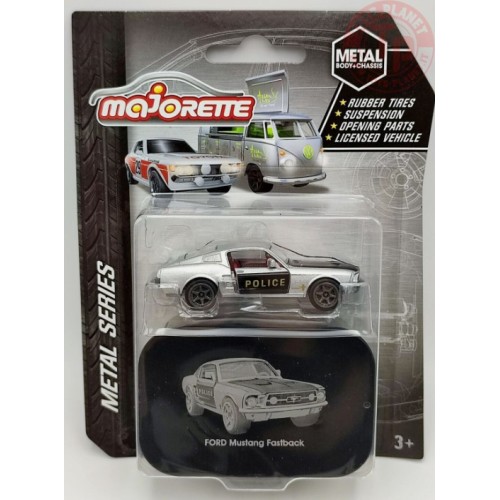 FORD MUSTANG FASTBACK-GRIGIO METALLIZZATO 1/64 MAJ 08 MAJORETTE