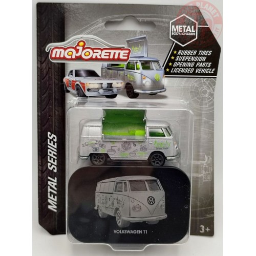 VOLKSWAGEN T1-GRIGIO METALLIZZATO 1/64 MAJ 11 MAJORETTE