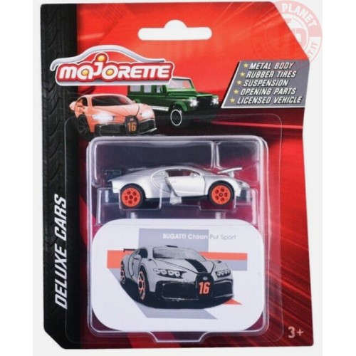 BUGATTI CHIRON PUR SPORT-GRIGIO METALLIZZATO 1/64 MAJ 14 MAJORETTE