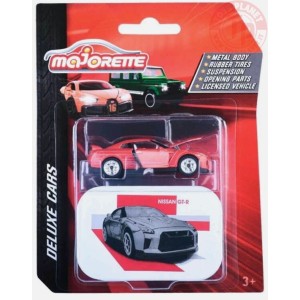 NISSAN GT-R-ROSSO METALLIZATO 1/64 MAJ 18 MAJORETTE