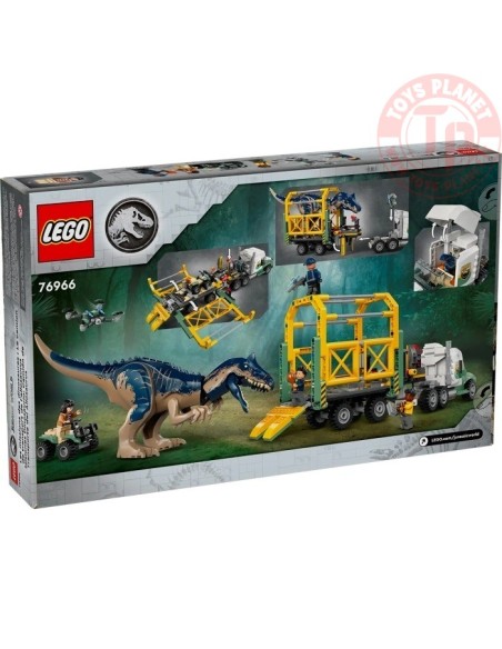 MISSIONE DINOSAURO CAMION DI TRASPORTO DELL’ALLOSAURO LEGO JURASSIC WORLD 76966 LEGO