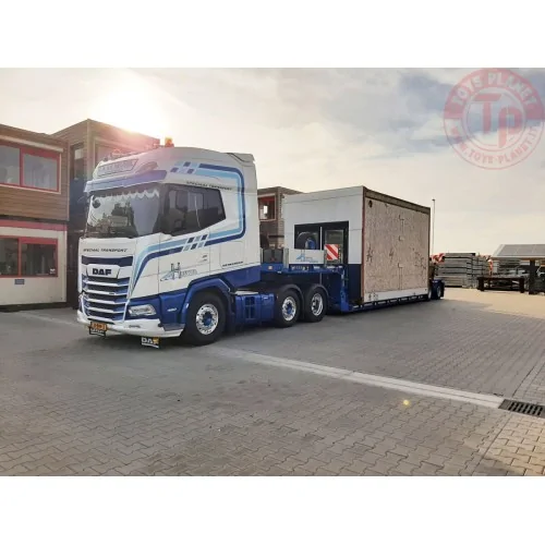 DAF XG+ 6X2 TWIN STEER EURO LOW LOADER - 2 AXLE L.A. VAN DEN HEUVEL WSI 01-4175 WSI MODELS