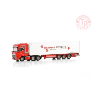 DAF XG+ 6X2 TWINSTEER REEFER TRAILER - 3 AXLE Hartman Expeditie WSI 01-4218 WSI MODELS