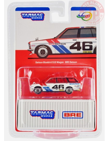DATSUN BLUEBIRD 510 WAGON-BRE DATSUN-BIANCO 1/64 T64G-026-BRE46 TARMAC WORKS