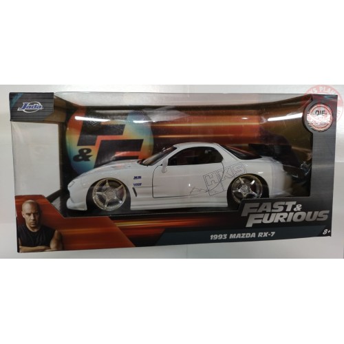 1993 MAZDA RX-7-BIANCO 1/24 FAST 32607 FAST & FURIOS