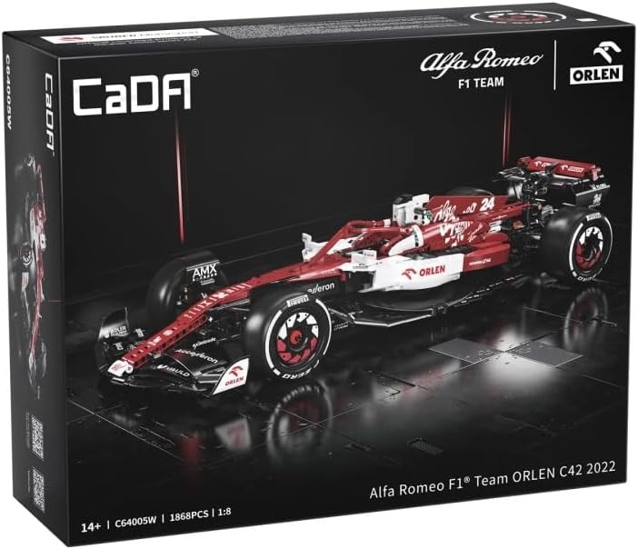 Set Costruzioni CADA C64005W 1:8 Alfa Romeo F1 Orlen TECHNIC 1868 Pezzi, Con Scatola
