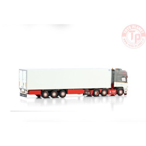 SCANIA R5 TOPLINE 6X2 TWIN STEER REEFER TRAILER - 3 AXLE DE KRAKER WSI 01-4105 WSI MODELS