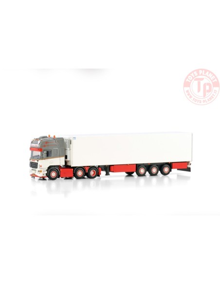SCANIA R5 TOPLINE 6X2 TWIN STEER REEFER TRAILER - 3 AXLE DE KRAKER WSI 01-4105 WSI MODELS