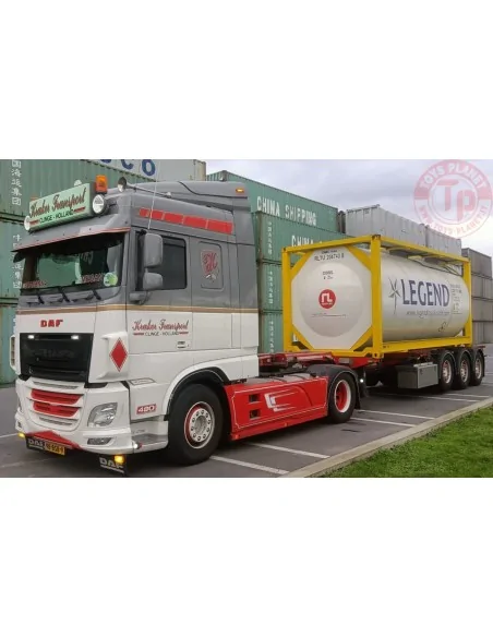 DAF XF SPACE CAB MY2017 4X2 CONTAINER TRAILER - 3 AXLE + 30FT BULKCONTAINER DE KRAKER WSI 01-4107 WSI MODELS