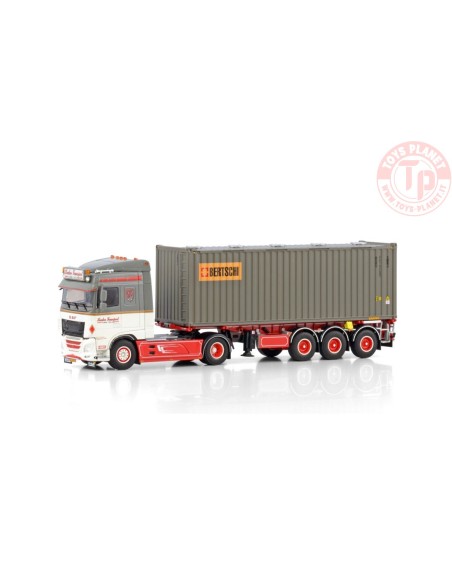 DAF XF SPACE CAB MY2017 4X2 CONTAINER TRAILER - 3 AXLE + 30FT BULKCONTAINER DE KRAKER WSI 01-4107 WSI MODELS
