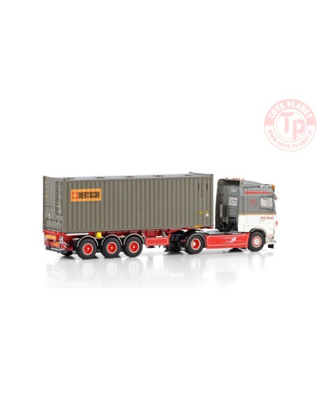 DAF XF SPACE CAB MY2017 4X2 CONTAINER TRAILER - 3 AXLE + 30FT BULKCONTAINER DE KRAKER WSI 01-4107 WSI MODELS