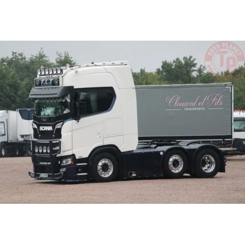 SCANIA S HIGHLINE CS20H 6X2 TWIN STEER REEFER TRAILER - 3 AXLE F.L.T WSI 01-4334 WSI MODELS