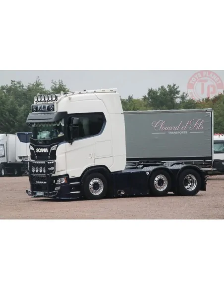 SCANIA S HIGHLINE CS20H 6X2 TWIN STEER REEFER TRAILER - 3 AXLE F.L.T WSI 01-4334 WSI MODELS