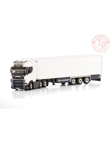 SCANIA S HIGHLINE CS20H 6X2 TWIN STEER REEFER TRAILER - 3 AXLE F.L.T WSI 01-4334 WSI MODELS