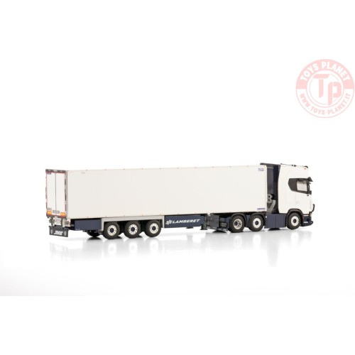 SCANIA S HIGHLINE CS20H 6X2 TWIN STEER REEFER TRAILER - 3 AXLE F.L.T WSI 01-4334 WSI MODELS