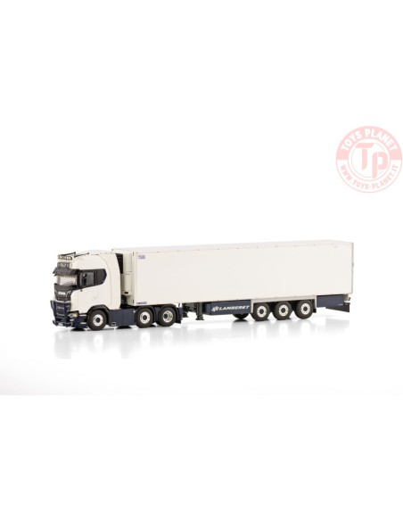 SCANIA S HIGHLINE CS20H 6X2 TWIN STEER REEFER TRAILER - 3 AXLE F.L.T WSI 01-4334 WSI MODELS