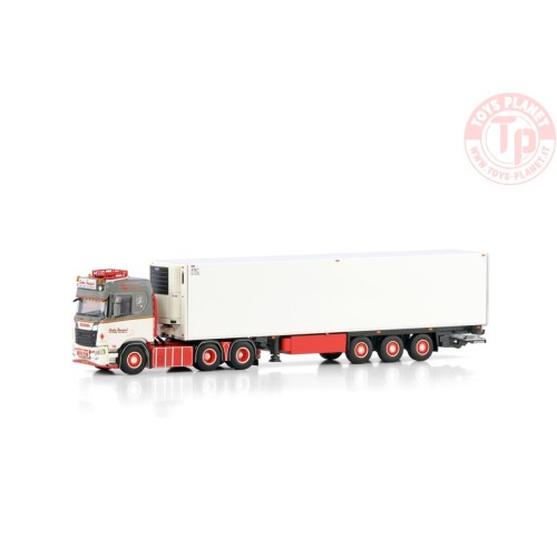 SCANIA R NORMAL CR20N 6X2 TAG AXLE REEFER TRAILER - 3 AXLE DE KRAKER WSI 01-4106 WSI MODELS
