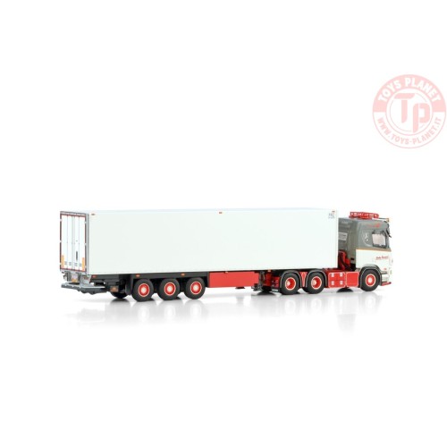 SCANIA R NORMAL CR20N 6X2 TAG AXLE REEFER TRAILER - 3 AXLE DE KRAKER WSI 01-4106 WSI MODELS