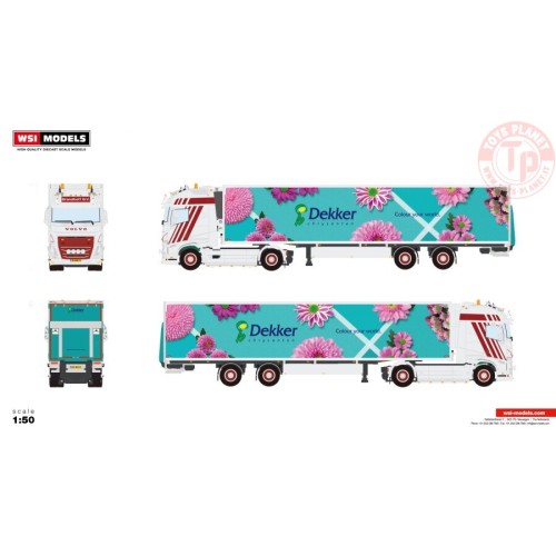 VOLVO FH5 GLOBETROTTER XL 4X2 TRIDEC REEFER TRAILER - 2 AXLE Brandhoff Transport WSI 01-4549 WSI MODELS