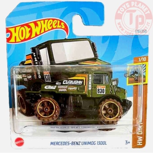 MERCEDES-BENZ UNIMOG 1300L 1/64 HOT WHEELS HTB24 HOT WHEELS