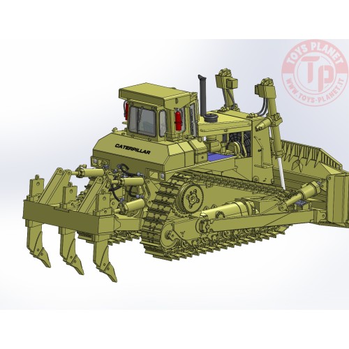 Cat D10N Dozer with U-Blade and Multi-Shank Rippers D10U CCM MODELS