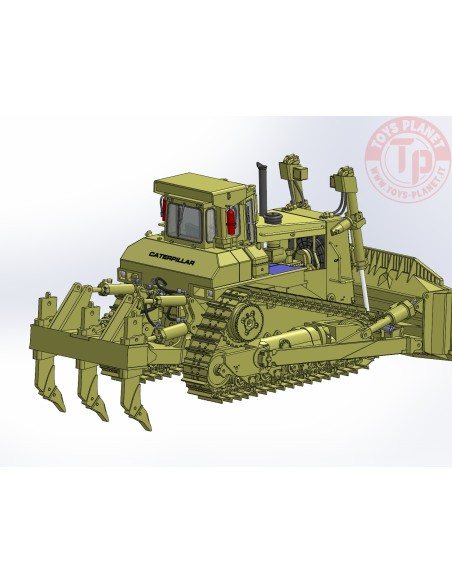 Cat D10N Dozer with U-Blade and Multi-Shank Rippers D10U CCM MODELS