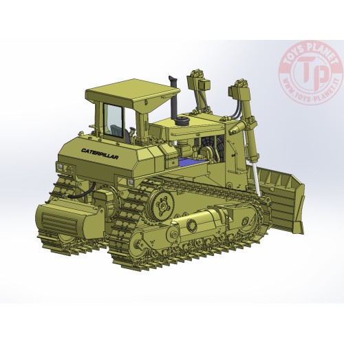 Cat D10N Dozer with C-Blade and Rear Push Block D10C CCM MODELS