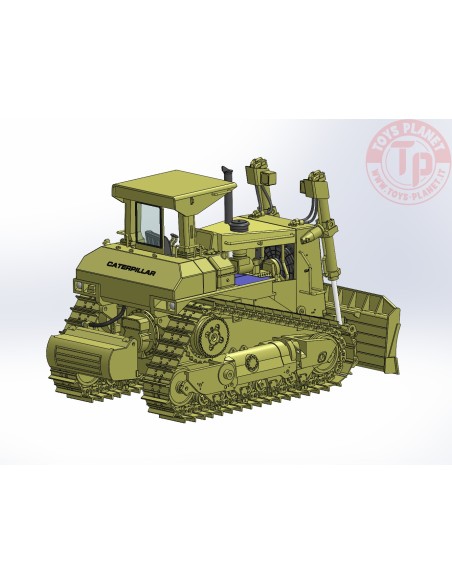 Cat D10N Dozer with C-Blade and Rear Push Block D10C CCM MODELS
