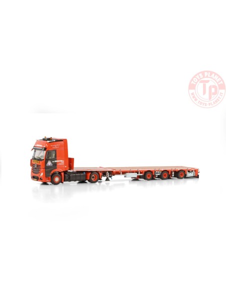 MERCEDES-BENZ ACTROS MP5 GIGA SPACE 4X2 FLATBED MEGA TRAILER - 3 AXLE Van Grinsven WSI 01-4293 WSI MODELS