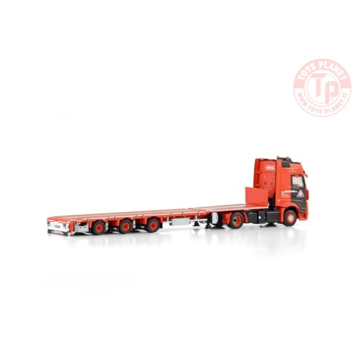 MERCEDES-BENZ ACTROS MP5 GIGA SPACE 4X2 FLATBED MEGA TRAILER - 3 AXLE Van Grinsven WSI 01-4293 WSI MODELS