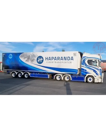 SCANIA S HIGHLINE CS20H 6X2 TAG AXLE REEFER TRAILER - 3 AXLE HAPARANDA FJÄRRTRANSPORT WSI 01-4223 WSI MODELS