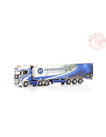 SCANIA S HIGHLINE CS20H 6X2 TAG AXLE REEFER TRAILER - 3 AXLE HAPARANDA FJÄRRTRANSPORT WSI 01-4223 WSI MODELS