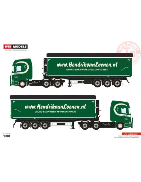 SCANIA R HIGHLINE CR20H 6X2 TAG AXLE TIPPER VOLUME TRAILER - 3 AXLE HENDRIK VAN LOENEN WSI 01-4326 WSI MODELS