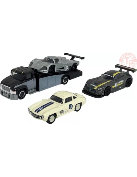 CARRY ON-MERCEDES-BENZ 300 SL-SAUBER-MERCEDES C9-'16 MERCEDES-AMG GT3 1/64 HOT WHEELS GRN85 HOT WHEELS