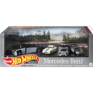 CARRY ON-MERCEDES-BENZ 300 SL-SAUBER-MERCEDES C9-'16 MERCEDES-AMG GT3 1/64 HOT WHEELS GRN85 HOT WHEELS