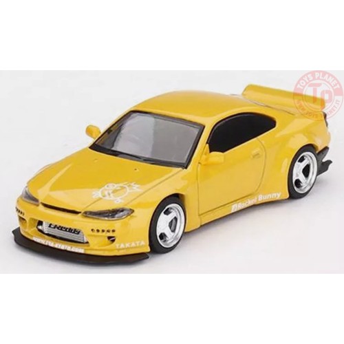 NISSAN SILVIA (S15) ROCKET BUNNY-BRONZE YELLOW RHD 1/64 MGT00643-R MINI GT