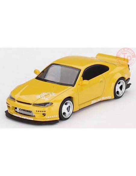 NISSAN SILVIA (S15) ROCKET BUNNY-BRONZE YELLOW RHD 1/64 MGT00643-R MINI GT