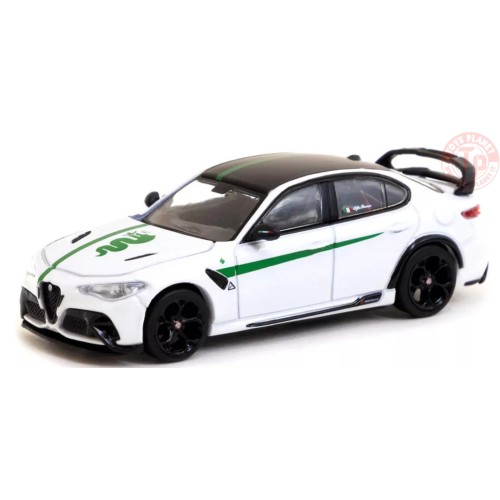 ALFA ROMEO GIULIA GTAM-WHITE/GREEN 1/64 T64G-TL031-MWG TARMAC WORKS