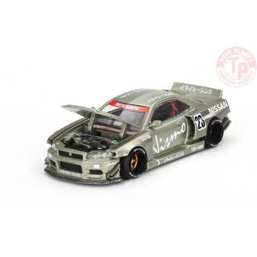 NISSAN SKYLINE GT-R (R34)-KAIDO WORKS V4-GREEN 1/64 KHMG103 Mini Gt