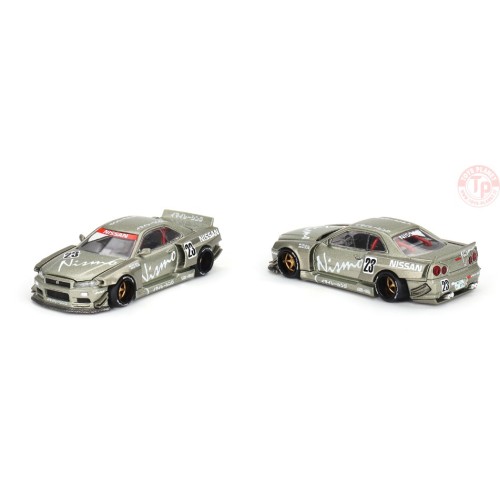 NISSAN SKYLINE GT-R (R34)-KAIDO WORKS V4-GREEN 1/64 KHMG103 Mini Gt