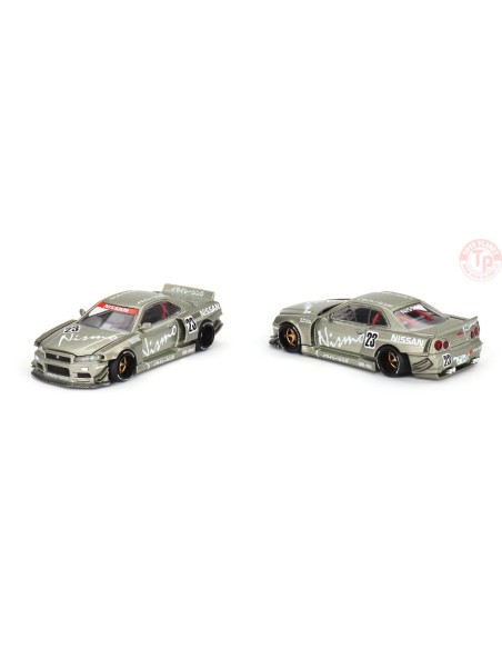 NISSAN SKYLINE GT-R (R34)-KAIDO WORKS V4-GREEN 1/64 KHMG103 Mini Gt