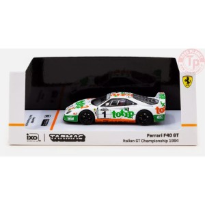 FERRARI F40 GT-ITALIAN GT CHAMPIONSHIP 1994-F.D'AMORE/O.LARRAURI-WHITE/BLUE 1/64 T64-076-94IGT01 TARMAC WORKS