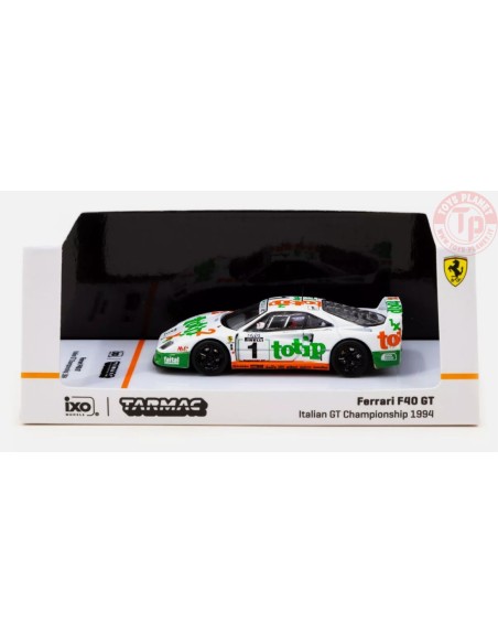 FERRARI F40 GT-ITALIAN GT CHAMPIONSHIP 1994-F.D'AMORE/O.LARRAURI-WHITE/BLUE 1/64 T64-076-94IGT01 TARMAC WORKS