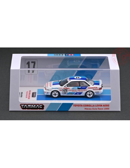 TOYOTA COROLLA LEVIN AE92-MACAU GUIA RACE 1989 SPECIAL EDITION LIMITED TO 1248-WHITE/BLUE 1/64 T64-036-89MGP17 TARMAC WORKS